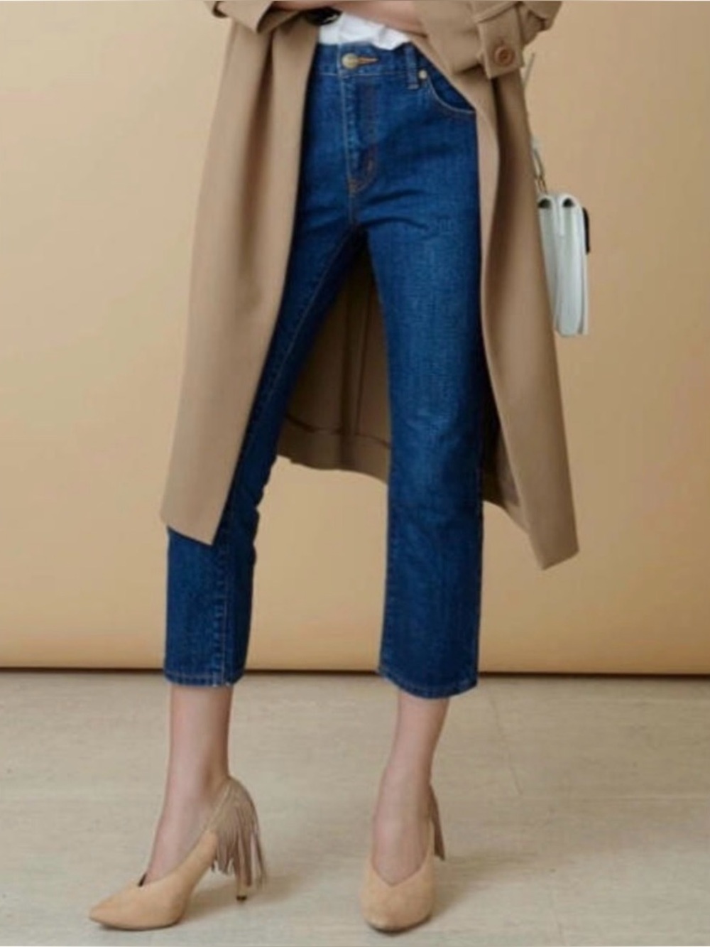 🇯🇵 Lagunamoon Dark Blue Cropped Straight-Leg Jeans